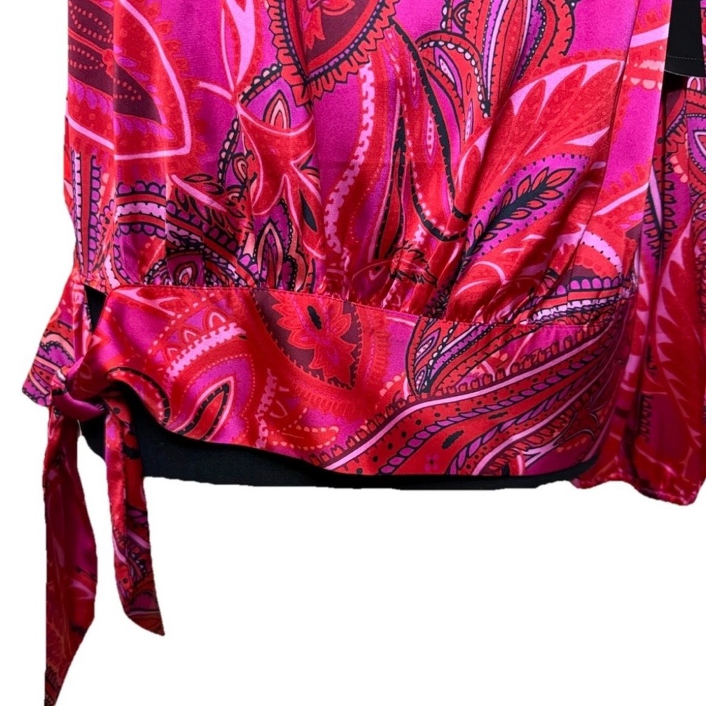 I.N.C. Women’s Multicolor Blouse, One Sleeve, Bare Shoulder, Size Small, NWT - Picture 6 of 13